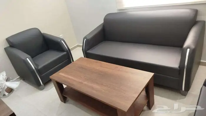 كنب مكتبي طقم كنبات جلد فخم في ورشة وطني جاهز كل الوان 20