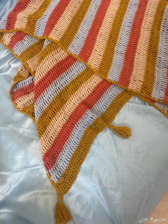 بطانية كاروشيه مصنوعة يدويا 0