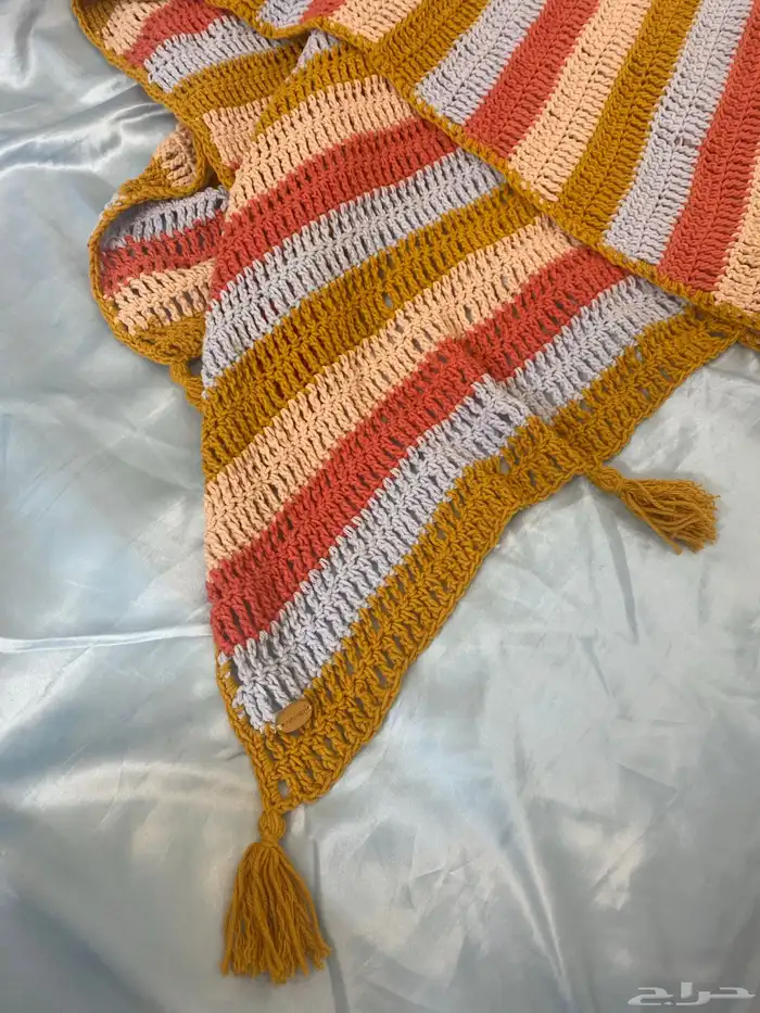 بطانية كاروشيه مصنوعة يدويا 1