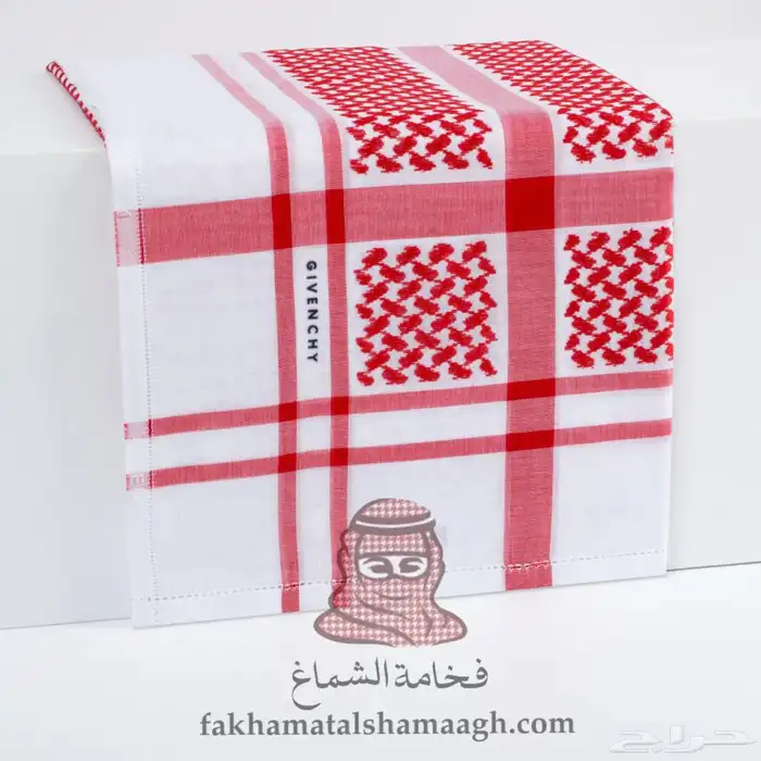 شماغ جيفنشي كلاسيك الأحمر صناعة انجليزية الاصلي 0