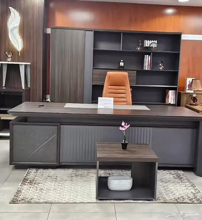 مودرن أحدث فخم مكتب طقم مع دولاب مكتبي كنبه و كراسي فخم جلد 8