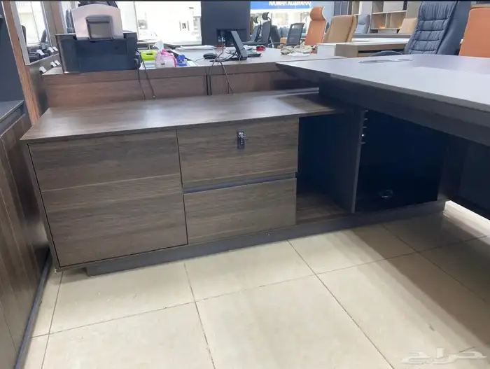 مودرن أحدث فخم مكتب طقم مع دولاب مكتبي كنبه و كراسي فخم جلد 6