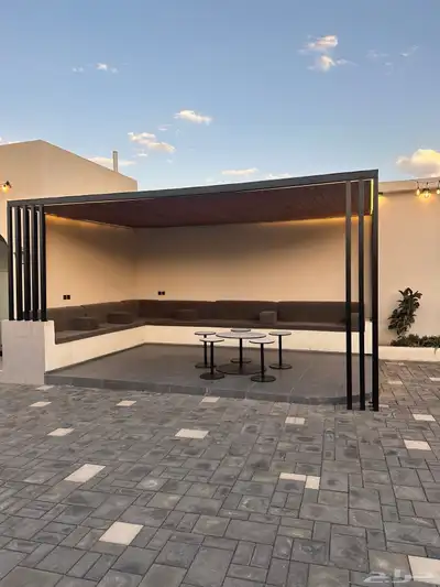 مضلات وسواتر ومشبات وجلسات وديكورات احوشه 7