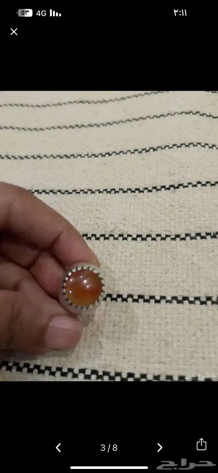 اعرض لكم خاتم عقيق يمني قديم كفووو 9