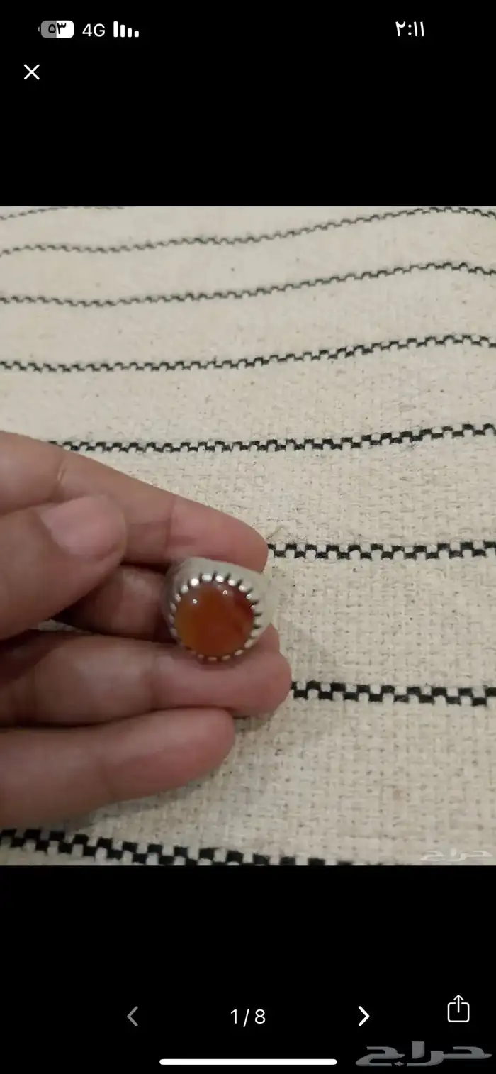 اعرض لكم خاتم عقيق يمني قديم كفووو 10