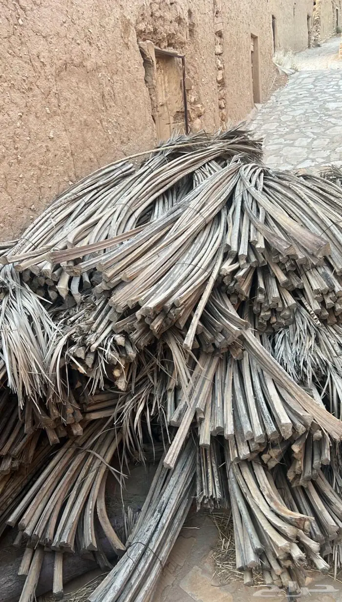 للبيع وبسعر مناسب جريد نخل مقشي وخشب أثل جميع المقاسات 0