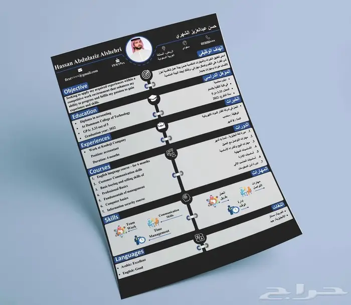 سيرة ذاتية باللغتين ب30 ريال للتوظيف 10