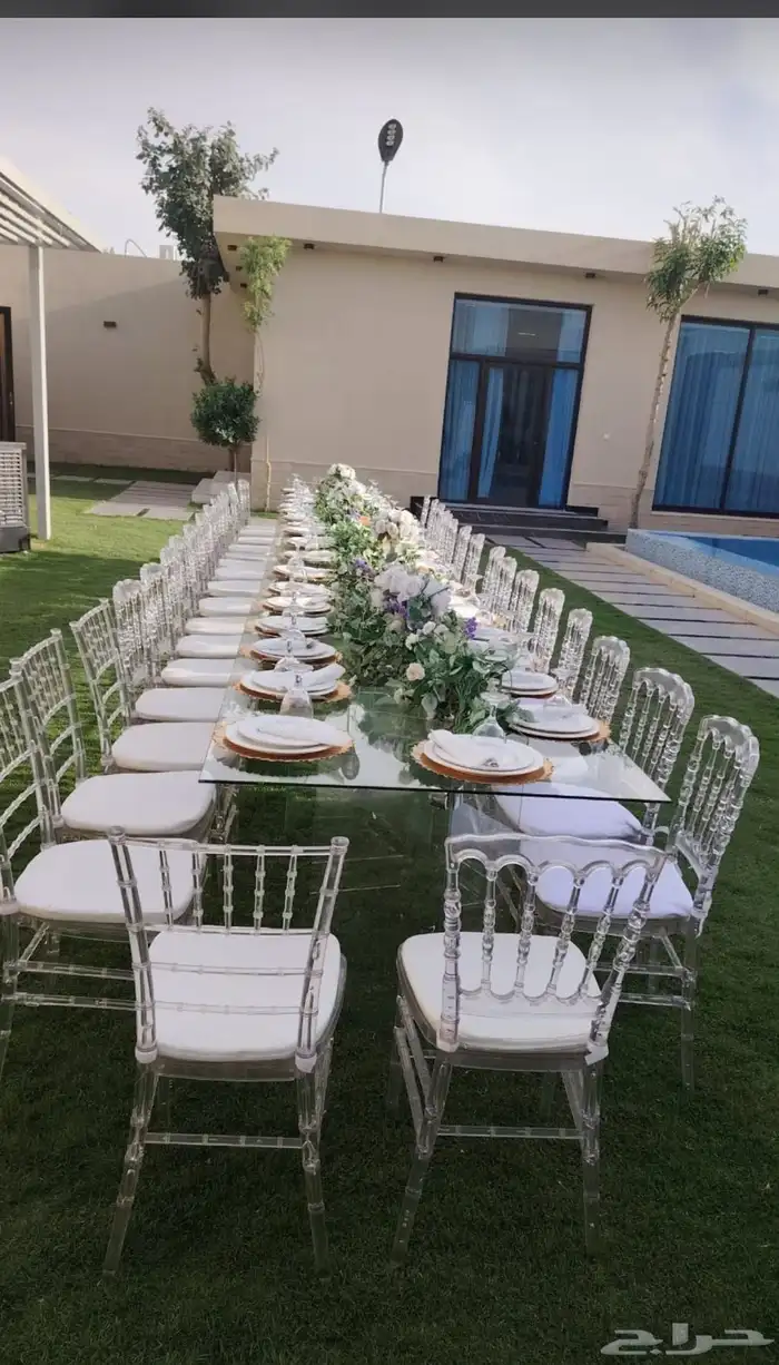 تاجير طاولات قزاز طاولات دائري طاولات مستطيل معى الصحون 14