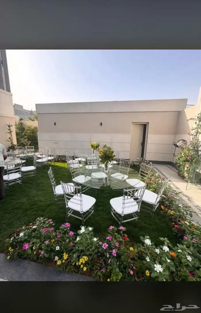 تاجير طاولات قزاز طاولات دائري طاولات مستطيل معى الصحون 12