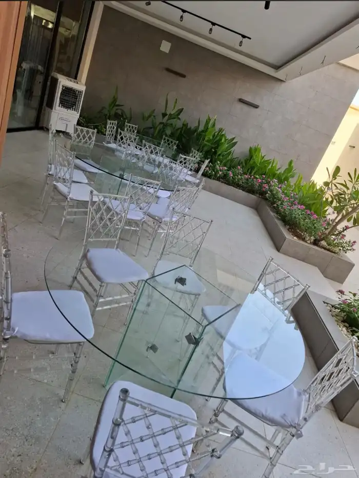 تاجير طاولات قزاز طاولات دائري طاولات مستطيل معى الصحون 3