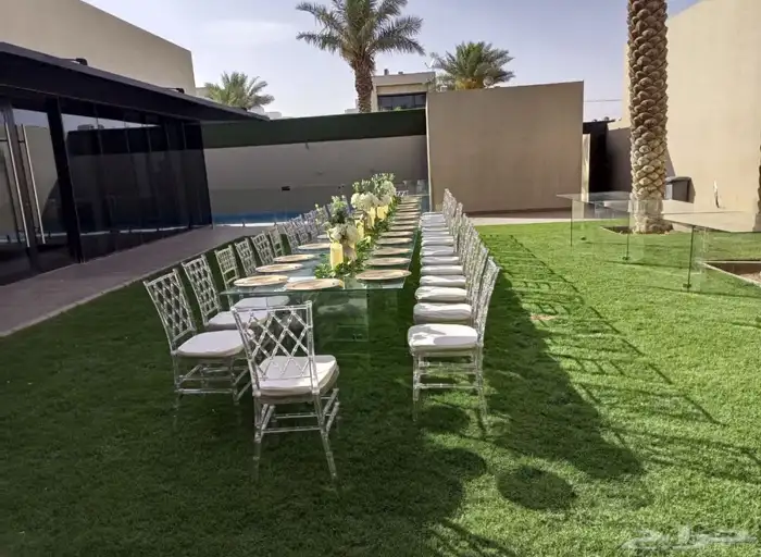 تاجير طاولات قزاز طاولات دائري طاولات مستطيل معى الصحون 2