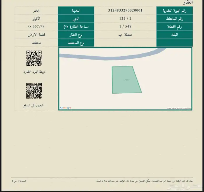 ارض في العزيزية الخبر حي الكوثر 0