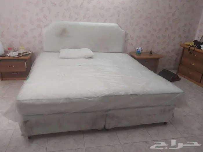 سرير دبل مع مرتبة جديدة 0