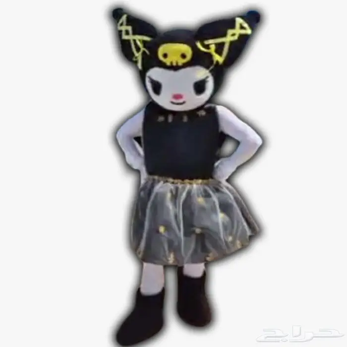 كورومي ( Kuromi ) ارنب ابيض بقبعه مهرج سوداء جمجمه ورديه 2