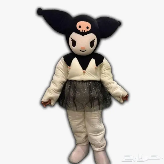 كورومي ( Kuromi ) ارنب ابيض بقبعه مهرج سوداء جمجمه ورديه 4