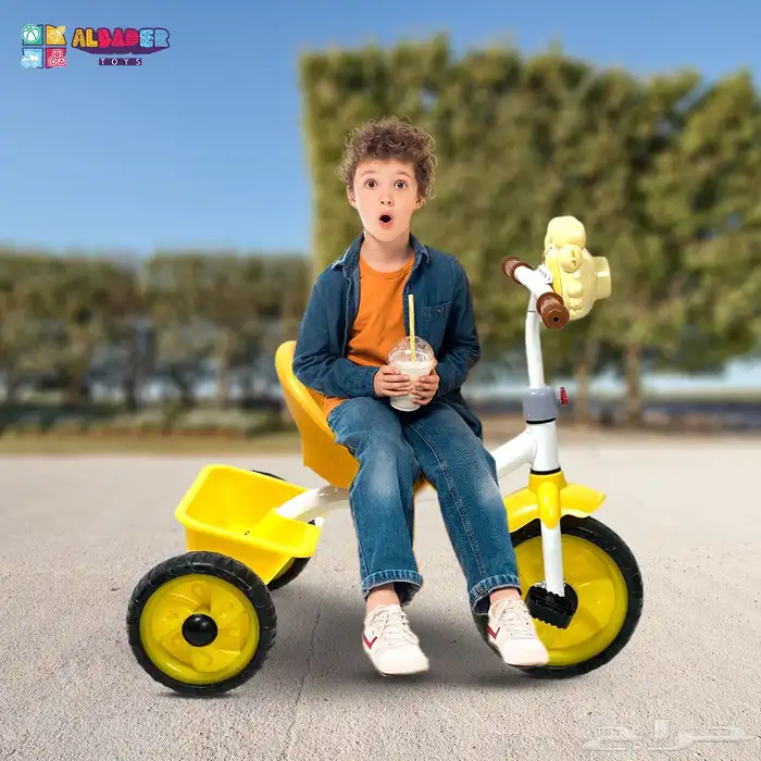 دراجة اطفال بتصميم ضفدع مرح ومميزة - دراجه ثلاثية العجلات 19