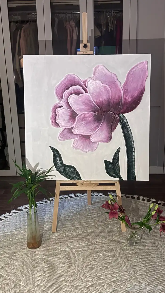 لوحة جداريه بالجبس والاكريليك 0