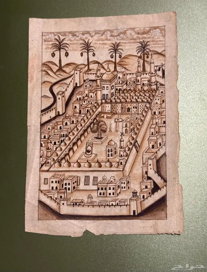 رسم قديم للمدينة المنورة 0