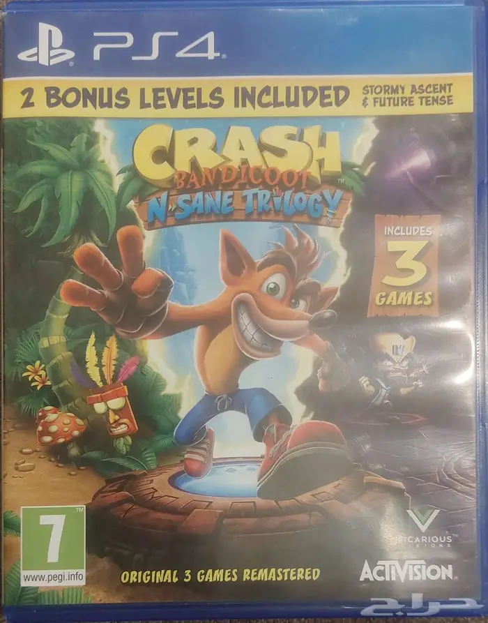 بيع اسطوانات ps4 و ps5 كراش وبيس 0