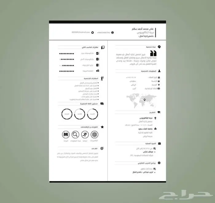تصميم سيرة ذاتية انفوجرافيك 14