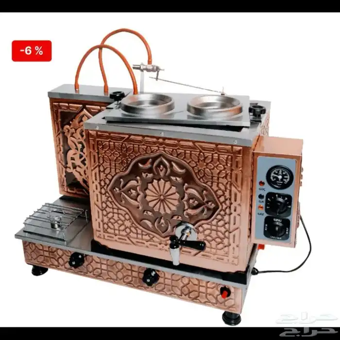 ماكينة شاي بخار 2 اباريق 0