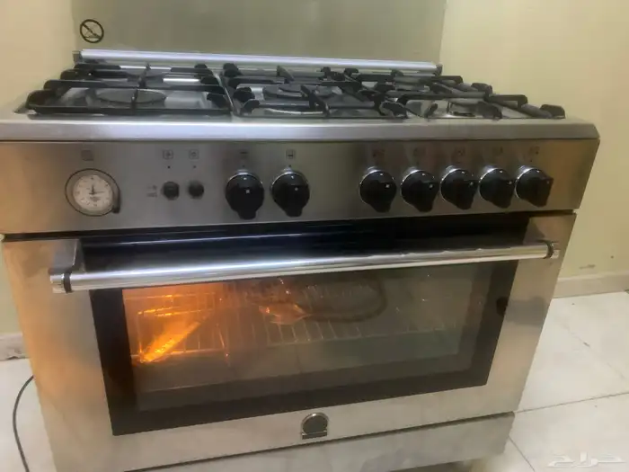 فرن غاز ايطالي60 90 مروحة داخل الفرن اشعال ذاتي امان كامل 3