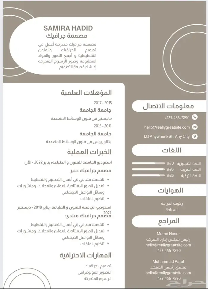 تصميم سيرة ذاتية 6