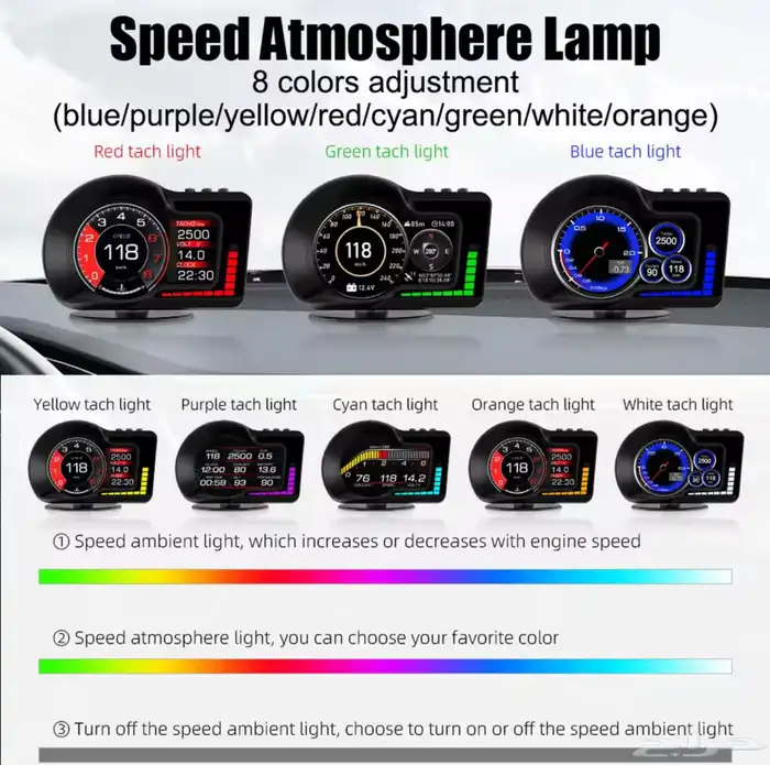 قيج رياضي عداد سرعه OBD2 5