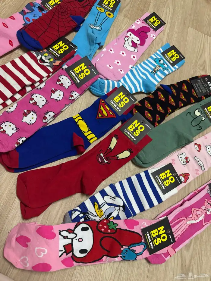 جوارب شراريب شخصيات كرتون ستتش فتيات القوة هيلوكيتي واكثر 0