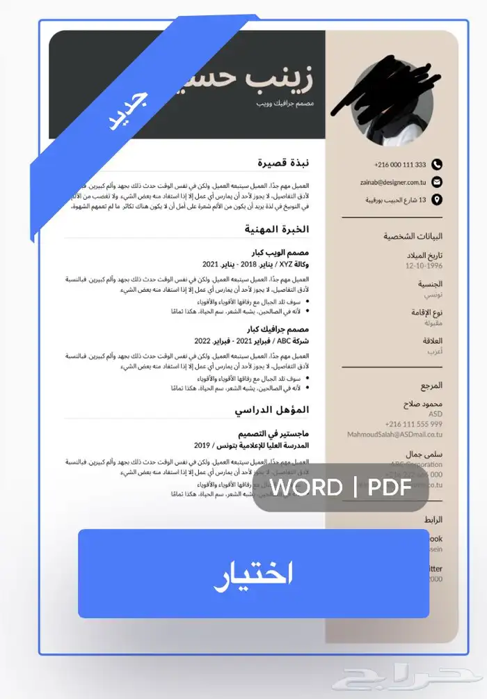 CV سي في 3