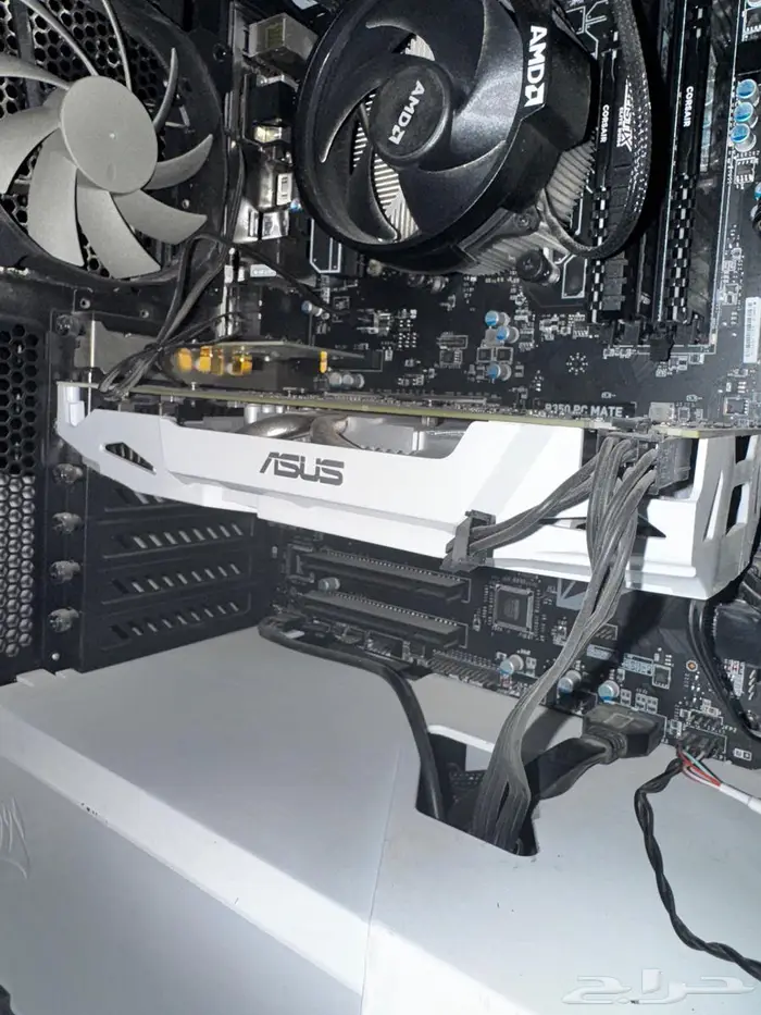 بي سي 1060gtx  1500x amd مع كيبورد رد دراقن سماعات هايبر اكس 1