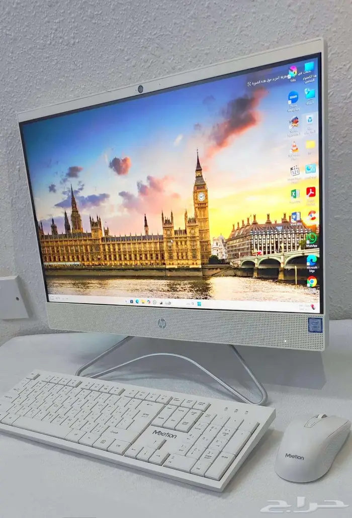 كمبيوتر مكتبي شامل_الكل في واحد_إتش بيHP_نظيف_SSD 0