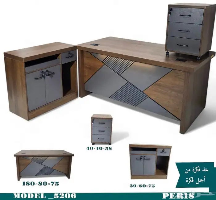 جديد مكاتب ادارية خشيب متوفر كل آلوان و مقاسات متوفر 6