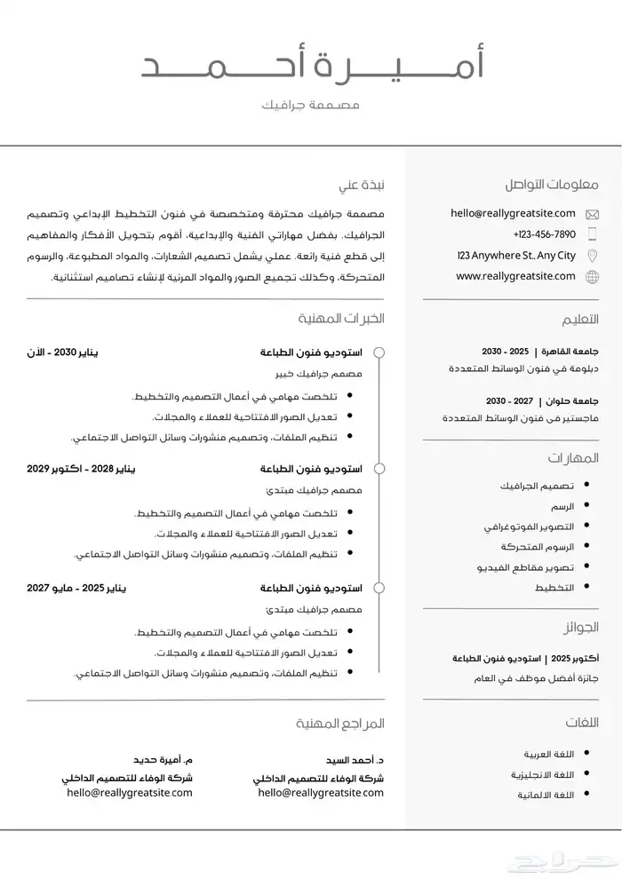 اسوي لك CV عربي وإنجليزي 2