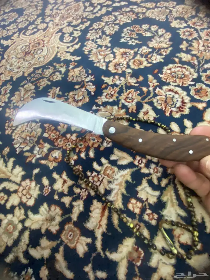 ردادي مطوي سكين فولاذ خشب عاج مفتوق حد موس 2