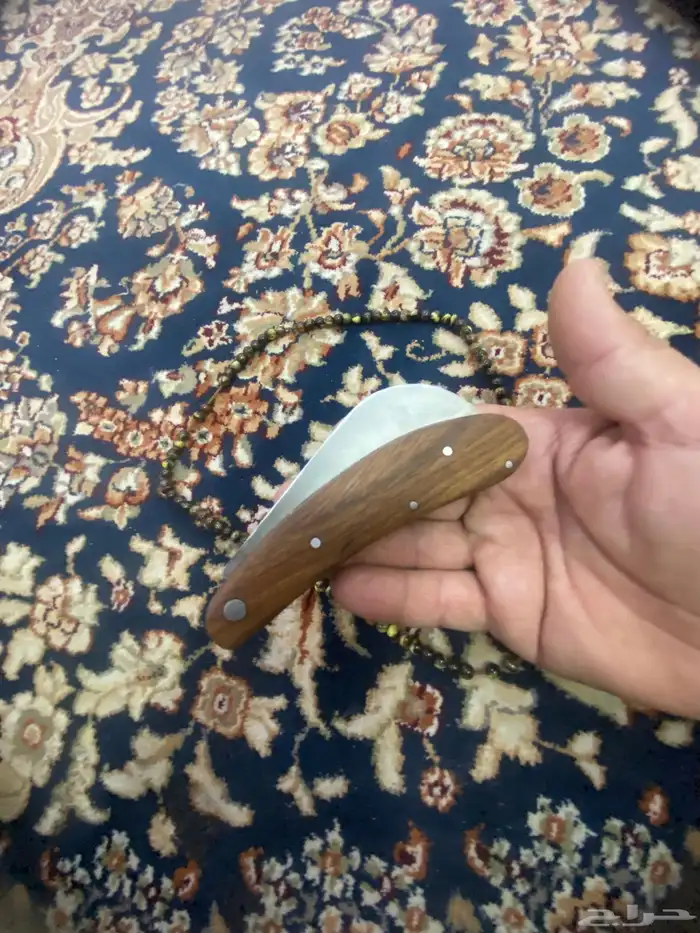 ردادي مطوي سكين فولاذ خشب عاج مفتوق حد موس 1