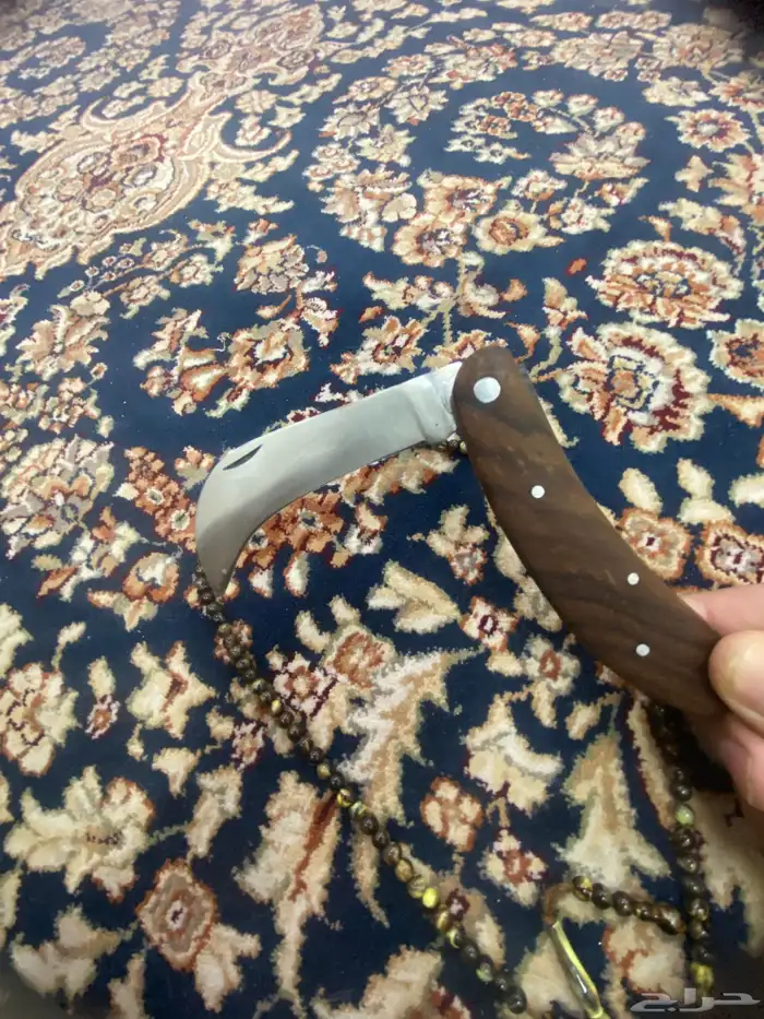 ردادي مطوي سكين فولاذ خشب عاج مفتوق حد موس 3