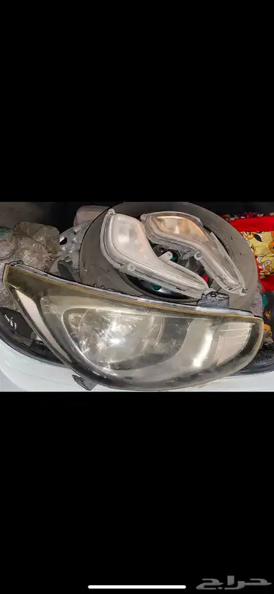 طاسه كفر مع جنط وشمعه اماميه وكشافين 11