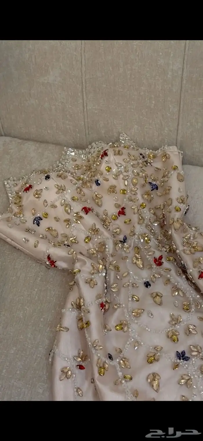 فستان سهرة فخمة بذيل امواج ينفصل تفصيل خاص مصمم ازياء نسائية 1