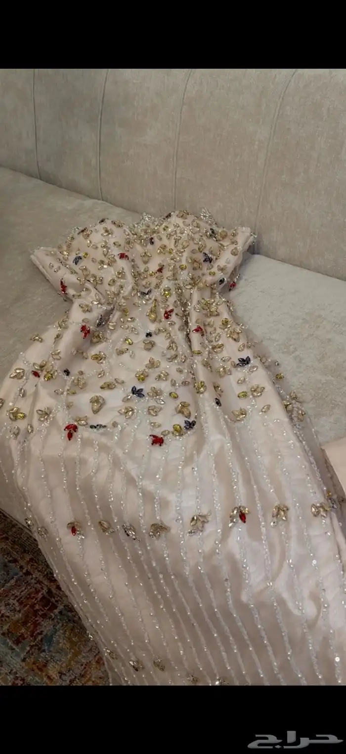 فستان سهرة فخمة بذيل امواج ينفصل تفصيل خاص مصمم ازياء نسائية 10