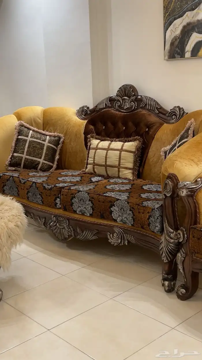 كنب للبيع الخشب تركي 0