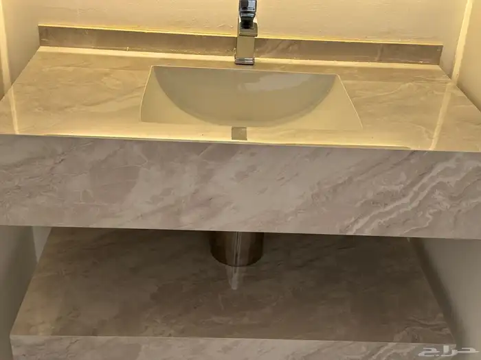 مغسله بديل رخام رمادي بيج 2