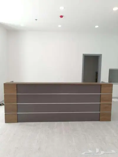 كاونتر مكتب استقبال جديد مودرن فخم خشب كبير وجاهز كل الوان 0