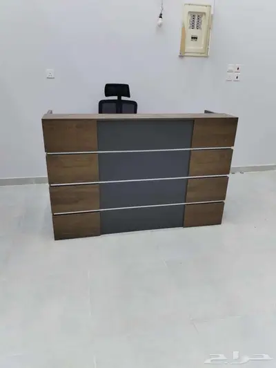 كاونتر مكتب استقبال جديد مودرن فخم خشب كبير وجاهز كل الوان 13