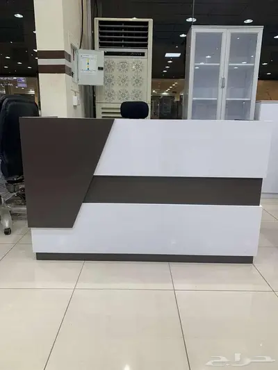 كاونتر مكتب استقبال جديد مودرن فخم خشب كبير وجاهز كل الوان 4