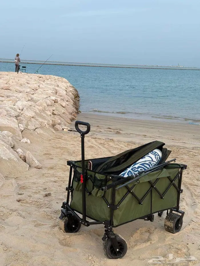 عربة الشاطئ القابلة للطي   عند الفتح 0