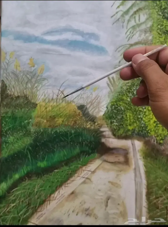 لوحات فنية رسم يد الرسام علي المحيسن زيتية كانفس 1