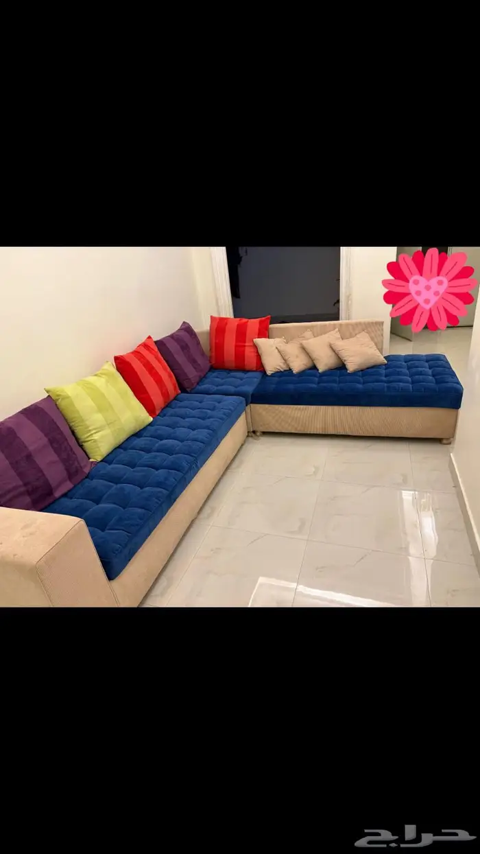كنب حرف L استخدام نظيف 0