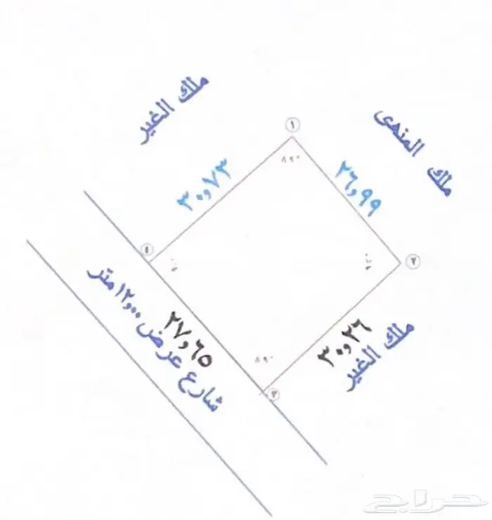 عرض - ( ارض للبيع بدون عداد - الرميده ) 0