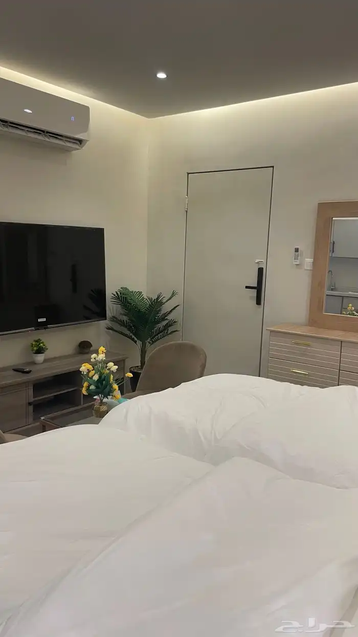 شقه مفروشه (استديو مع سطح ) بحي النرجس شمال الرياض 3